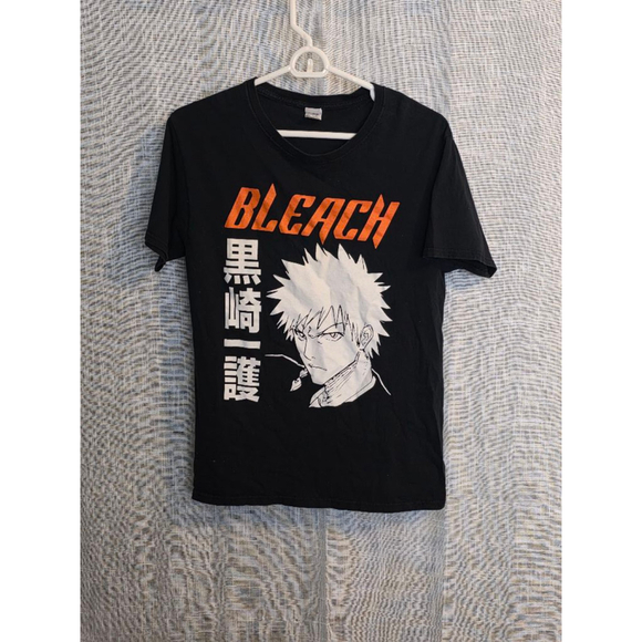 Men's Fruit of the‎ Loom Bleach Graphic Tee Black Size S - Picture 1 of 4